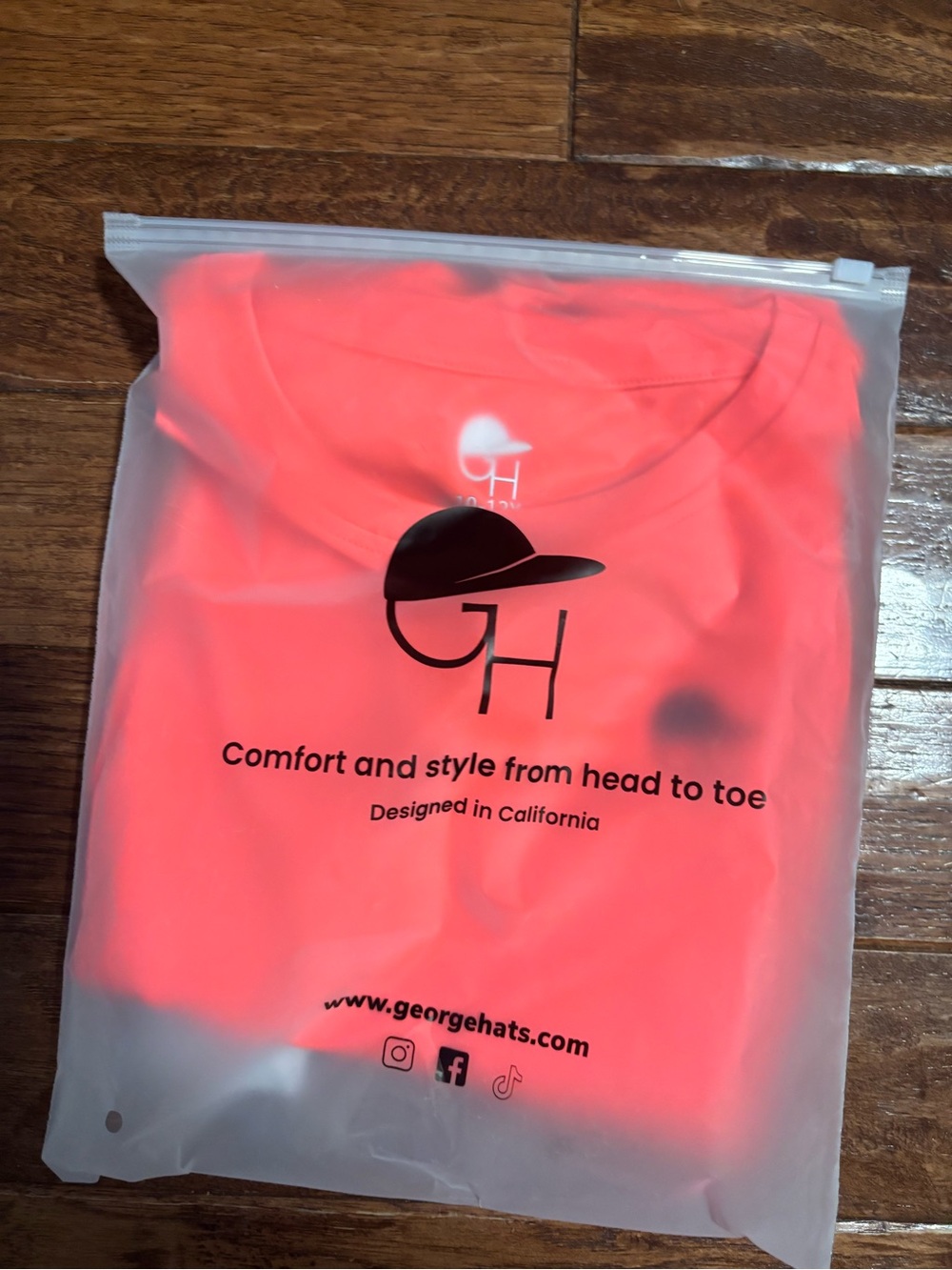 George Hats 10/12 Neon Coral Long Sleeve Sun Shirt UPF Swim Rashguard